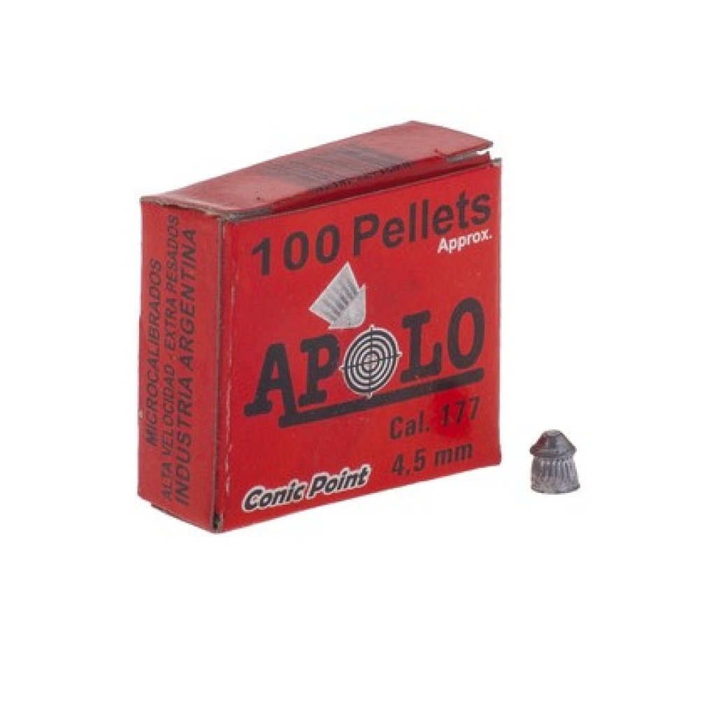 Balin Apolo Plomo 5 1/2 Punta Conica x 250Un