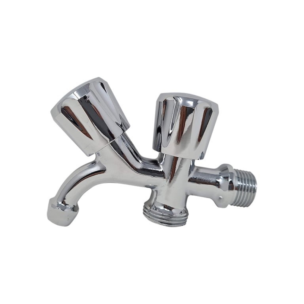 Canilla Metal Lavarropas Cromo Doble
