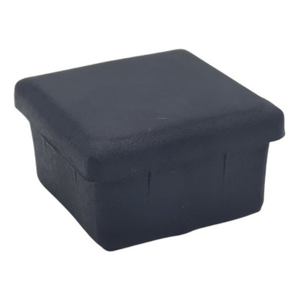 Regaton Plastico Interior Cuadrado Negro 24x24mm