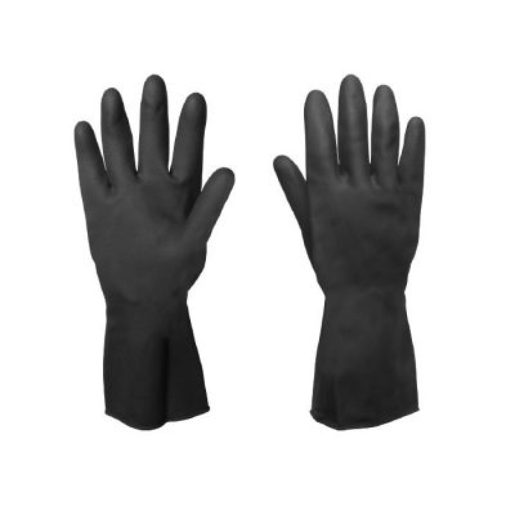 Guante Goma Mediano Liviano 35cm Negro 11
