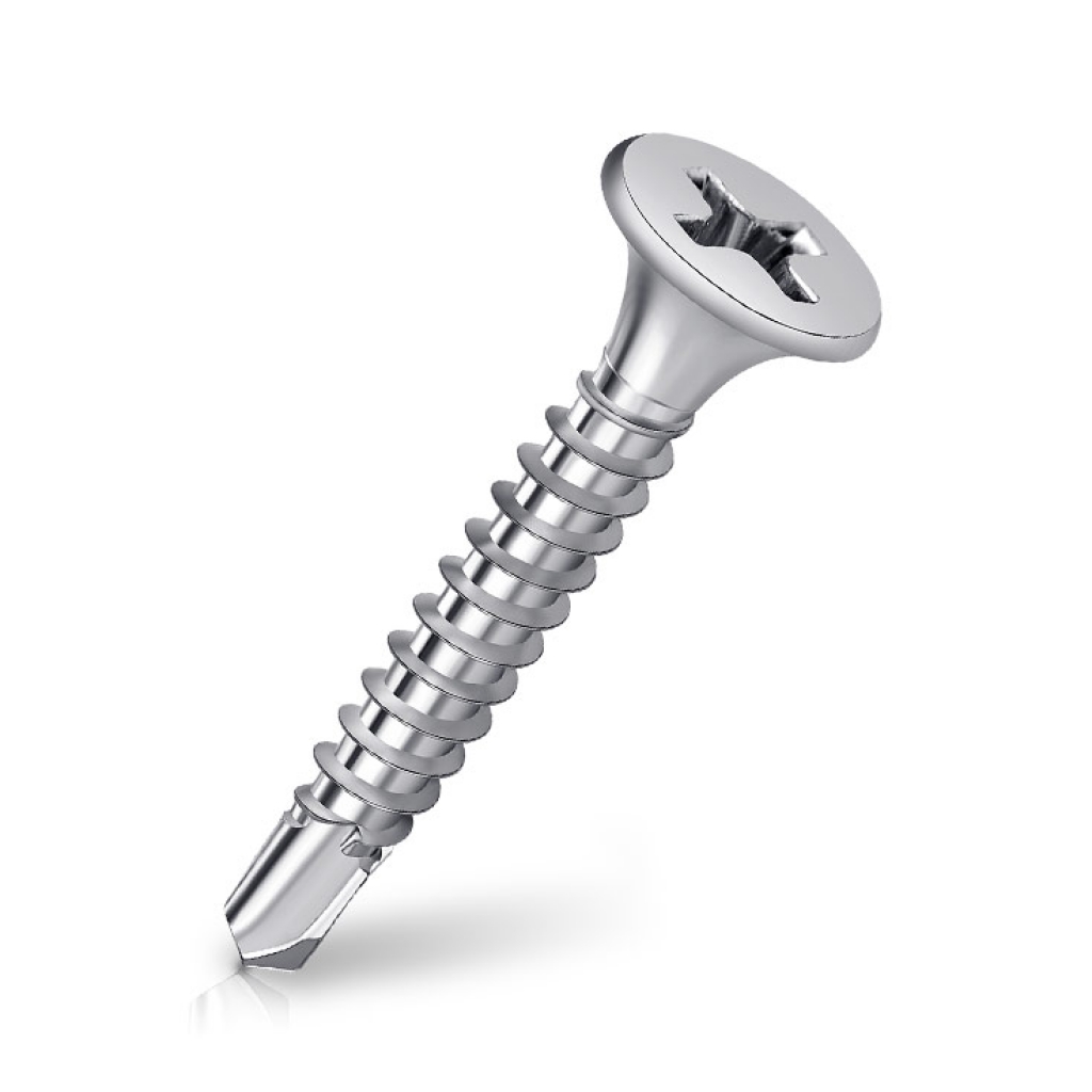 Tornillo p/Metal Mecha Zinc Cab.Trompeta 6x1 5/8