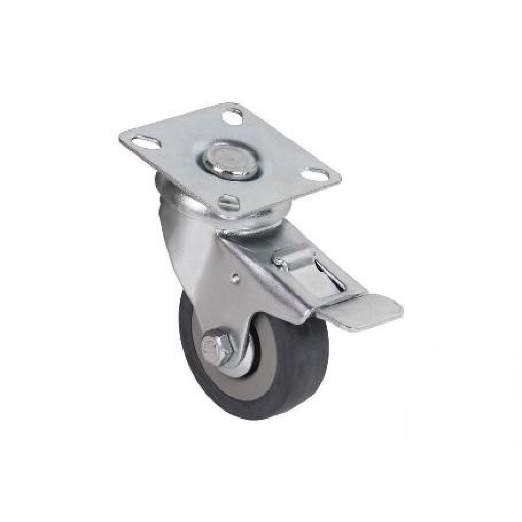 Rueda Goma Gris Doble Freno 50mm GDF China