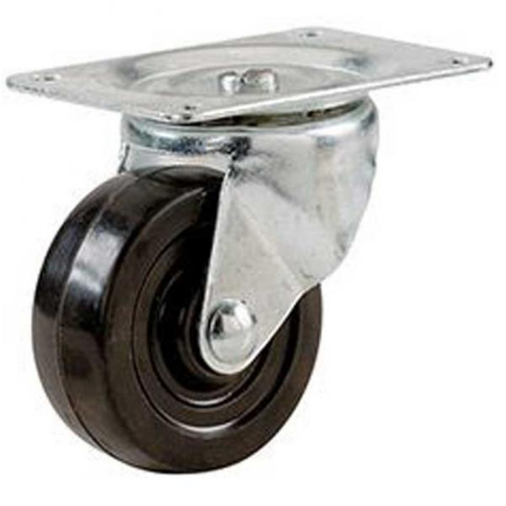 Rueda Goma Base Plana 32mm NP China