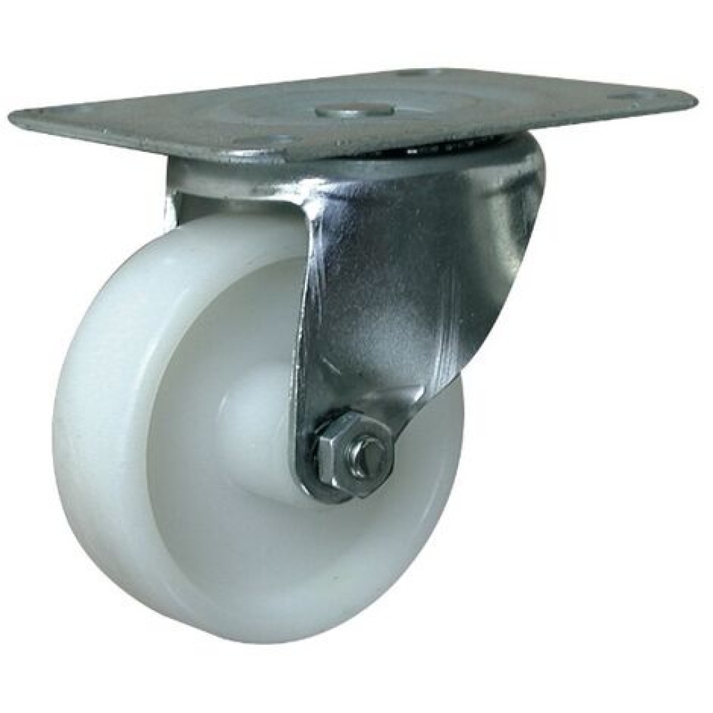 Rueda Nylon Base Giratoria c/Guardahilo 100mm PSP