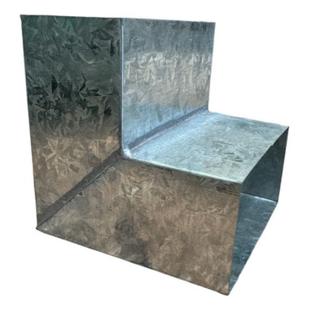 CODO RECT.PLANO 90° 2 X 4 ZINC -