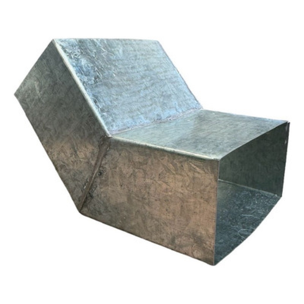 CODO RECT. 45° PLANO 2 X 4 ZINC