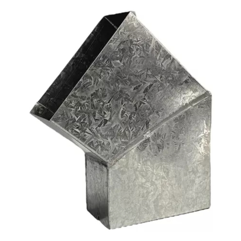CODO RECT. 45° CANTO 2 X 4 ZINC